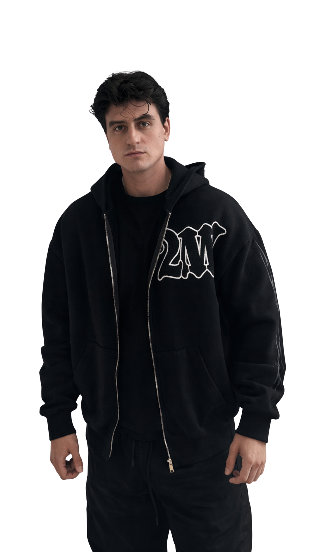 2WAVY -  "Noir Zip-Up"