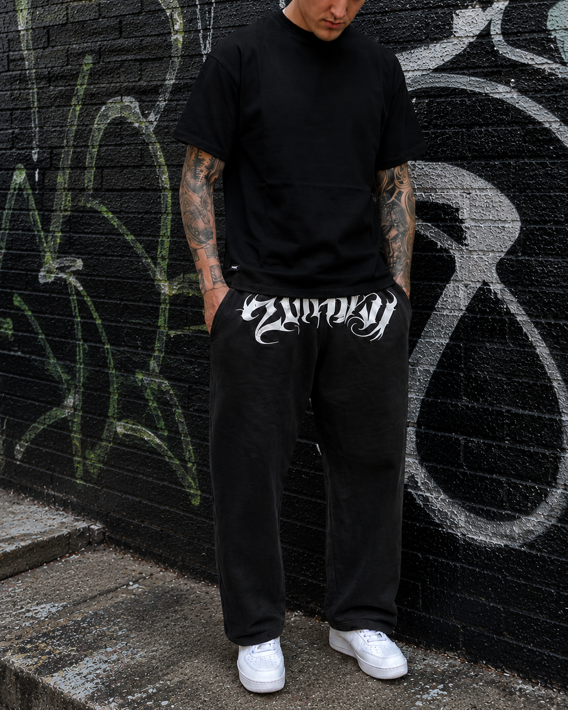 2WAVY - “Black Wash Essential Sweats”