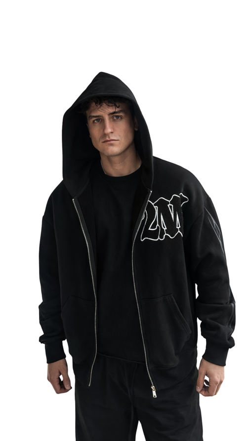 2WAVY -  "Noir Zip-Up"